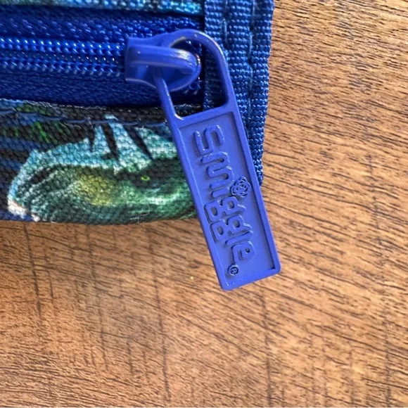 SMIGGLE Kid’s Dinosaur Trifold Wallet Velcro Blue Green - Picture 3 of 8